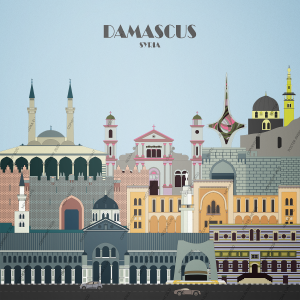 Damascus, Syria, Travel Poster