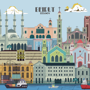 Beirut, Lebanon, Travel Poster